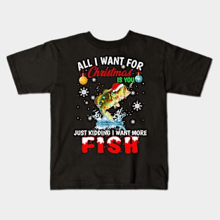 Fishing christmas Kids T-Shirt